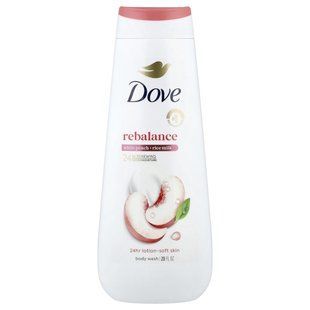 Dove, гель для душа, Rebalance, белый персик и рисовое молоко, 20 жидк. унций купить в Киеве и Украине