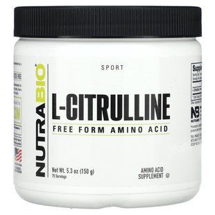 NutraBio, L-Citrulline, Free Form Amino Acid, 5.3 oz (150 g) купить в Киеве и Украине