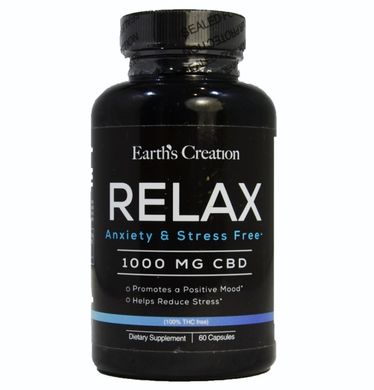 Вітаміни для настрою та від стресу Earth`s Creation (Relax Anxiety and Stress Formula) 60 капсул
