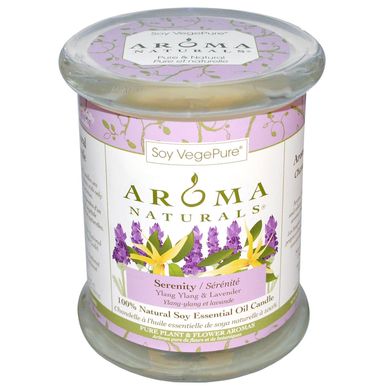 Свеча с эфирными маслами иланг-иланга и лаванды Aroma Naturals 260 г купить в Киеве и Украине