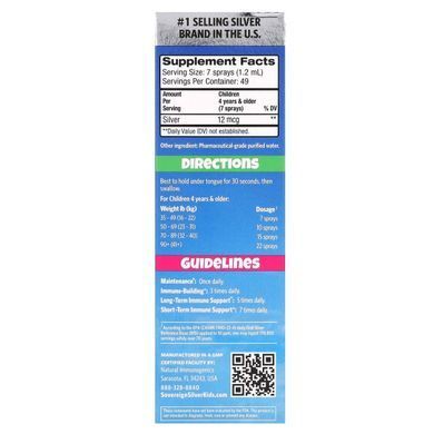 Bioactive silver hydrosol for children, spray for daily immune support