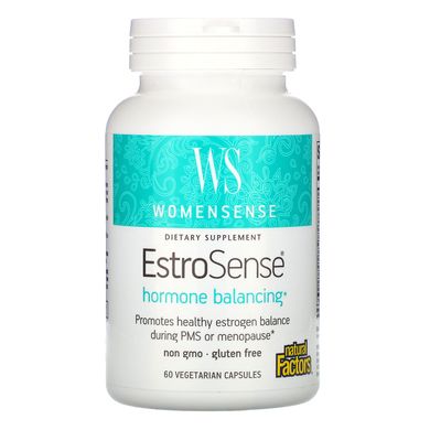 WomenSense, EstroSense, баланс гормонів, Natural Factors, 60 вегетаріанських капсул