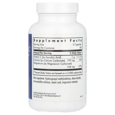 Буферизованный витамин С Allergy Research Group (Buffered Vitamin C) 500 мг 120 капсул купить в Киеве и Украине