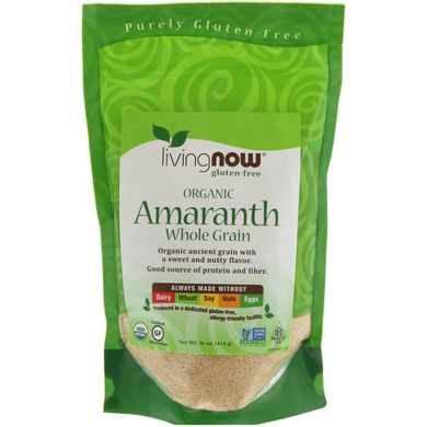 Зерно амаранту незбиране органік Now Foods (Amaranth Whole Grain) 454 г