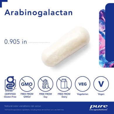 Арабіногалактан Pure Encapsulations (Arabinogalactan) 90 капсул