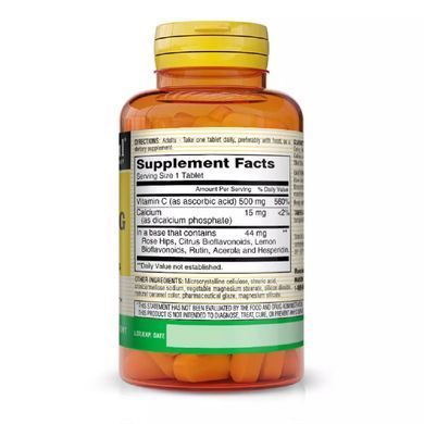 Витамин C с шиповником и биофлавоноидами Mason Natural (Vitamin C With Rose Hips and Bioflavonoids) 500 мг 90 таблеток купить в Киеве и Украине