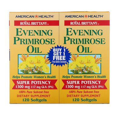 Масло вечерней примулы American Health (Evening primrose oil) 1300 мг 240 капсул купить в Киеве и Украине