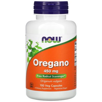 Орегано Now Foods (Oregano) 450 мг 100 рослинних капсул