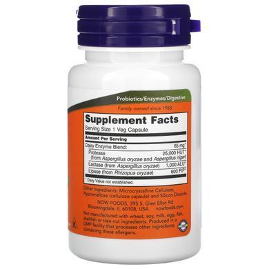 Смесь ферментов Now Foods (Dairy Digest) 90 капсул купить в Киеве и Украине