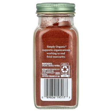 Органічна копчена паприка, Simply Organic, 2,72 унцій (77 г)