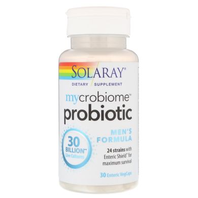 Пробиотик с микробиомами Solaray (Mycrobiome Probiotic Men's Formula) 30 миллиардов 30 капсул купить в Киеве и Украине