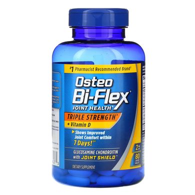 Комплекс для здоров'я суглобів потрійна сила + вітамін D Osteo Bi-Flex (Joint Health Triple Strength + Vitamin D) 80 таблеток