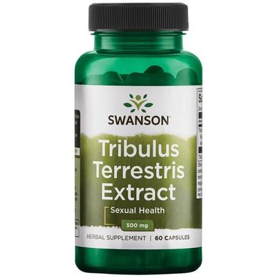 Экстракт Трибулуса, Tribulus Terrestris Extract, Swanson, 500 мг, 60 капсул купить в Киеве и Украине