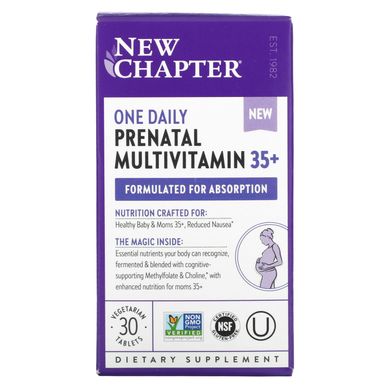 Мультивітаміни один раз на день 35+ New Chapter (One Daily Prenatal Multivitamin 35+) 30 вегетаріанських таблеток
