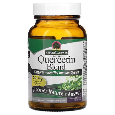 Кверцетин, 250 мг, Quercetin Blend, Nature's Answer, 60 вегетарианских капсул купить в Киеве и Украине