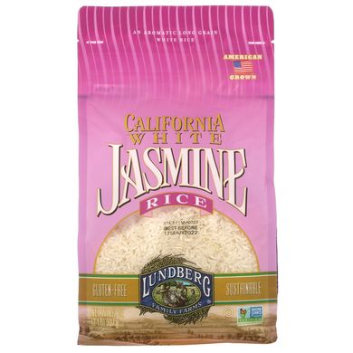 Каліфорнійський білий жасминовий рис, Lundberg, 32 унції (907 г)