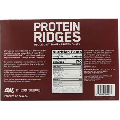 Протеїнові чіпси, Optimum Nutrition, 10 пакетиків по 1,38 унції (39 г) кожен