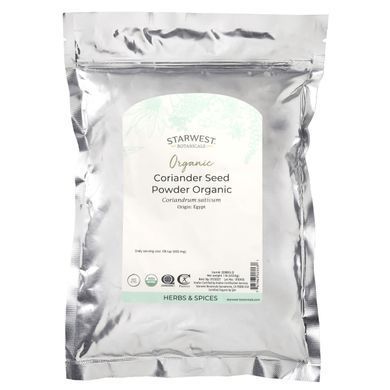 Organic coriander seeds powder, Starwest Botanicals, 1 lb (453.6 g)