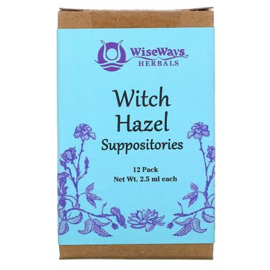 Свечи гаммамелиса, WiseWays Herbals, LLC, 12 шт. в упаковке, по 2,5 мл каждая купить в Киеве и Украине
