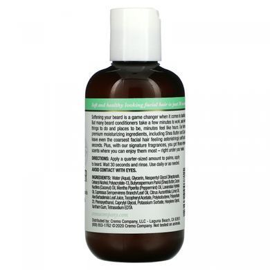 Cremo, Universal remedy for softening the beard and scalp, wild mint, 6 fluid ounces (177 ml)