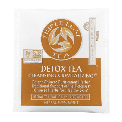 Detox, Triple Leaf Tea, 20 чайных пакетиков, 1.4 унций (40 г) купить в Киеве и Украине