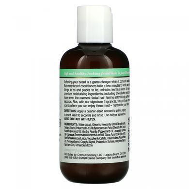 Cremo, Universal remedy for softening the beard and scalp, wild mint, 6 fluid ounces (177 ml)