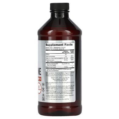 Карнитин жидкий цитрусовый Now Foods (L-Сarnitine) 3000 мг 473 мл купить в Киеве и Украине