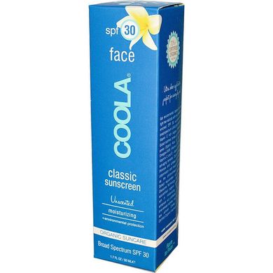 Классический солнцезащитный крем для лица с SPF30 без запаха, COOLA Organic Suncare Collection, 50 мл