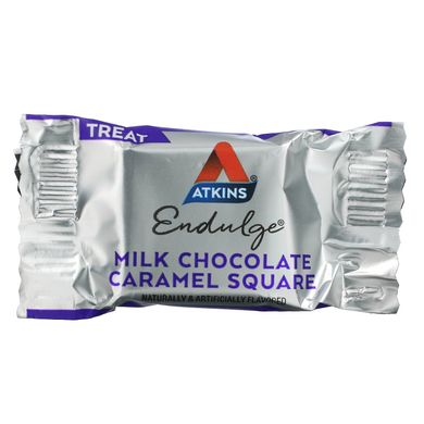 Atkins, карамельные квадраты из молочного шоколада, 15 кусочков по 0,41 унции (11,5 г) каждый купить в Киеве и Украине