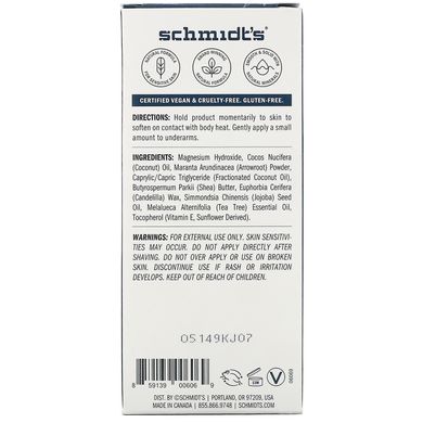 Натуральний дезодорант, для чутливої ​​шкіри, чайне дерево, Schmidt's Naturals, 92 г