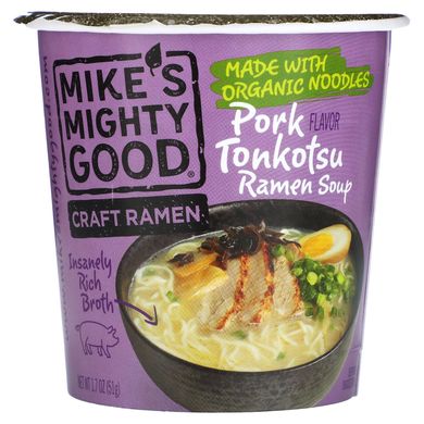 Mike's Mighty Good, Craft Ramen Cup, суп тонкоцу зі свинини, 1,7 унції (51 г)