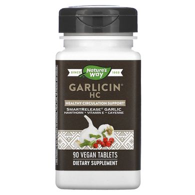 Каєнський перець і часник без запаху Nature's Way (Garlicin HC Circulation) 90 таблеток