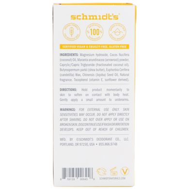 Формула для чувствительной кожи, кокос и ананас, Schmidt's Naturals, 3,25 унц. (92 г) купить в Киеве и Украине