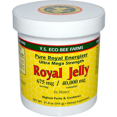 Маточне молочко в меді YS Eco Bee Farms (Royal jelly in Honey) 675 мг 595 г