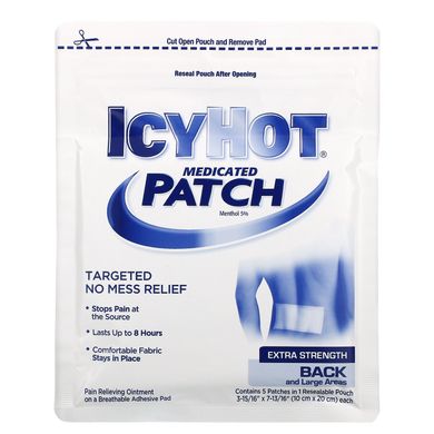 Оригінальні знеболювальні пластирі великі Icy Hot (Original Pain Relief Patch Large) 5 шт