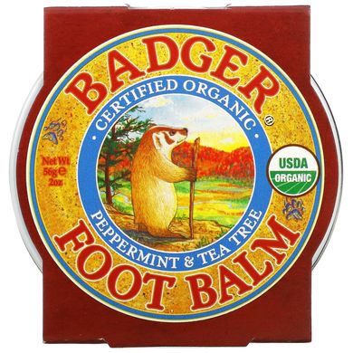 Бальзам для ніг м'ята і чайне дерево Badger Company 56 г