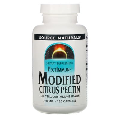 Модифікований цитрусовий пектин, Modified Citrus Pectin PectImmune, Source Naturals, 750 мг, 120 капсул