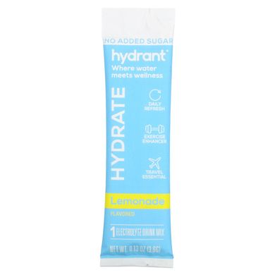 Hydrant, Суміш для напоїв з електролітом, лимонад, 12 упаковок, по 0,13 унції (3,6 г) кожна