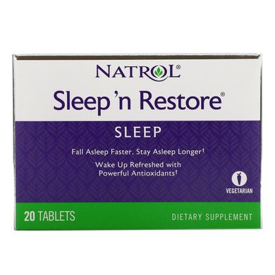 Добавка для сну, Sleep N Restore, Natrol, 20 таблеток