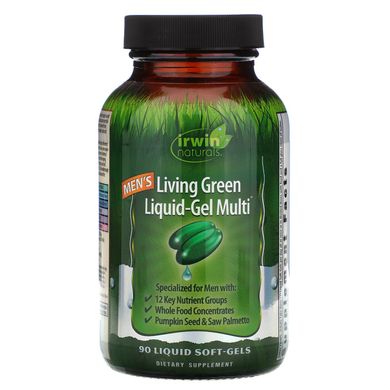 Витамины для мужчин Irwin Naturals (Living Green Liquid Multi for Men) 90 капсул купить в Киеве и Украине