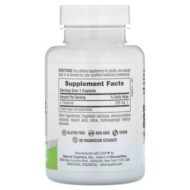 L-theanine NaturesPlus (Pro L-Theanine 200) 200 mg 60 capsules