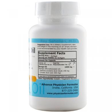 Масло огурчика Advance Physician Formulas Inc. (Borage Oil) 60 капсул купить в Киеве и Украине