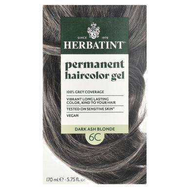 Краска для волос, Haircolor Gel, Herbatint, 6С, темная зола, 135 мл купить в Киеве и Украине