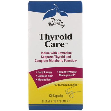 Забота о щитовидной железе EuroPharma, Terry Naturally (Thyroid Care) 120 капсул купить в Киеве и Украине