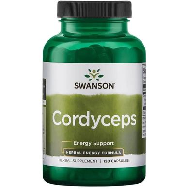 Гриби Кордицепс, Cordyceps Sinensis Mushroom, Swanson, 600 мг, 120 капсул