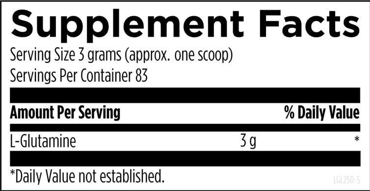 Л-глутамін порошок Designs for Health (L-Glutamine Powder) 250 г