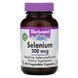 Селен, бездрожжевой селенометионин, Bluebonnet Nutrition, 200 мкг, 90 вегетарианских капсул фото
