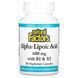 Alpha-Lipoic Acid with Vitamins B1 and B2, 600 mg, Alpha-Lipoic Acid with B1 & B2, Natural Factors, 60 Vegetarian Capsules