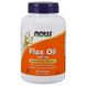 Льняное масло органическое Now Foods (Flax Oil) 1000 мг 100 гелевых капсул фото
