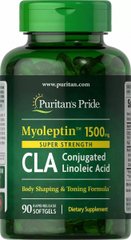 Конъюгированная линолевая кислота (КЛК) Puritan's Pride (MyoLeptin™ CLA) 1500 мг 90 гелевых капсул купить в Киеве и Украине